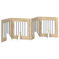 Načíst obrázek do prohlížeče galerie, Skládací psí brána se stojany 4 pcs Dub sonoma 241 cm