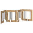 Načíst obrázek do prohlížeče galerie, Skládací psí brána se stojany 4 pcs Dub artisan 241 cm