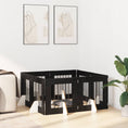 Načíst obrázek do prohlížeče galerie, Skládací psí brána se stojany 8 pcs Černý dub 60 cm