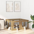 Načíst obrázek do prohlížeče galerie, Skládací psí brána se stojany 8 pcs Dub artisan 60 cm