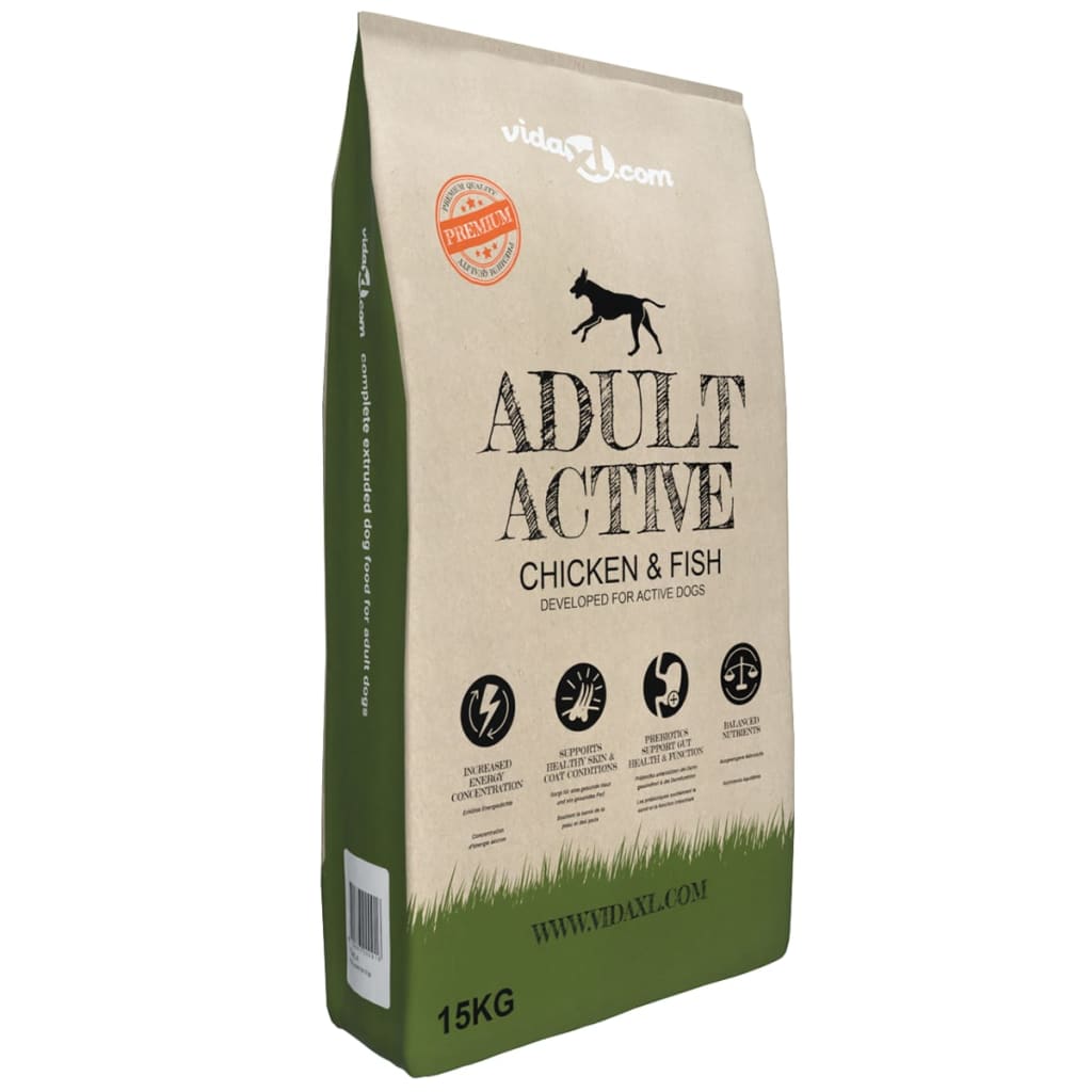 Prémiové suché krmivo pro psy Adult Active Chicken & Fish 15 kg