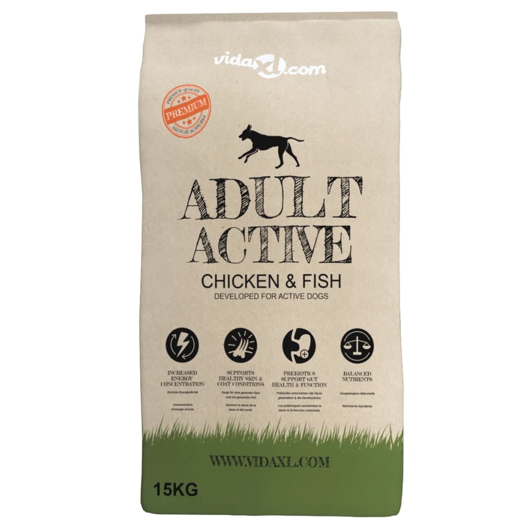 Prémiové suché krmivo pro psy Adult Active Chicken & Fish 15 kg