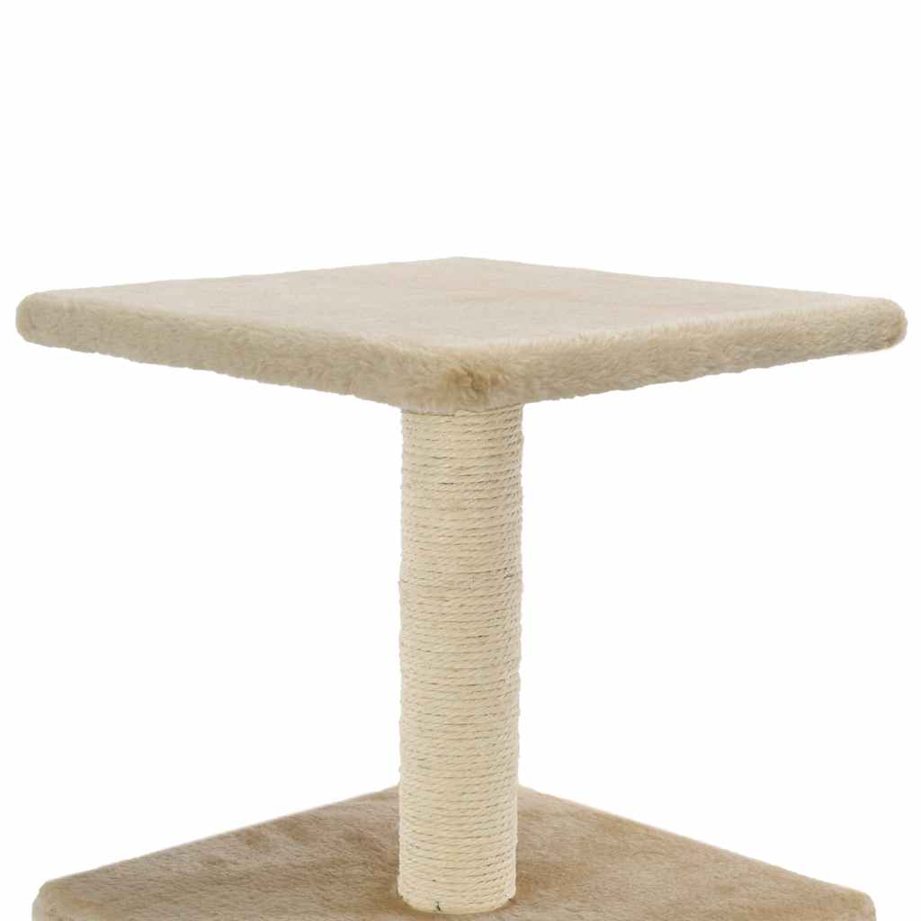 Škrabadlo pro kočky sisalové sloupky 55 cm béžové