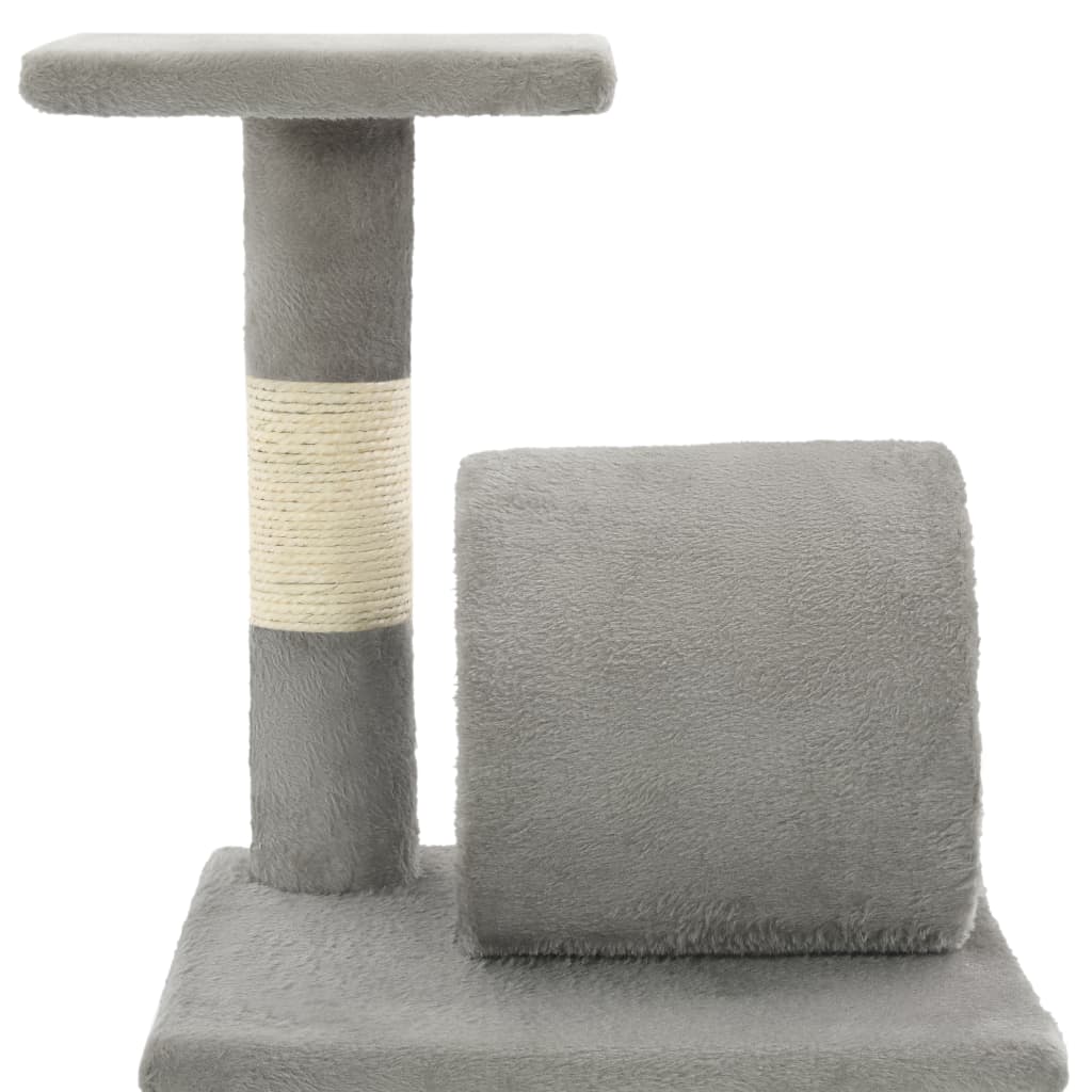 Škrabadlo pro kočky se sisalovými sloupky 65 cm šedé