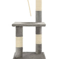 Načíst obrázek do prohlížeče galerie, Škrabadlo pro kočky se sisalovými sloupky 109 cm šedé

