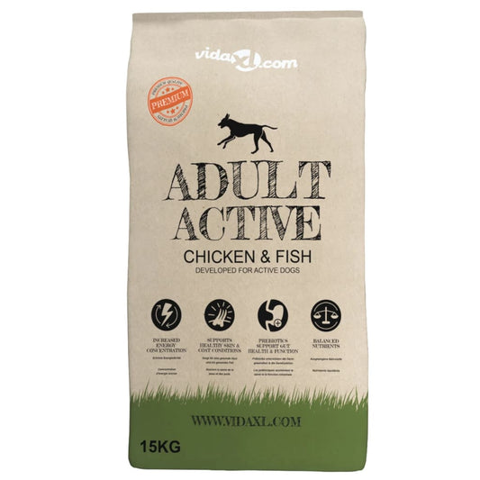 Prémiové psí granule Adult Active Chicken & Fish, 2 ks, 30 kg