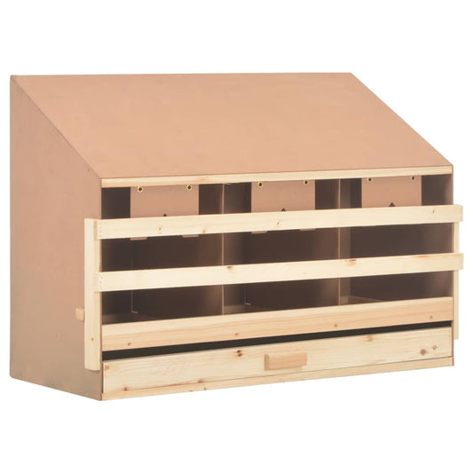 Snáškové hnízdo 3 boxy 93 x 40 x 65 cm masivní borovice
