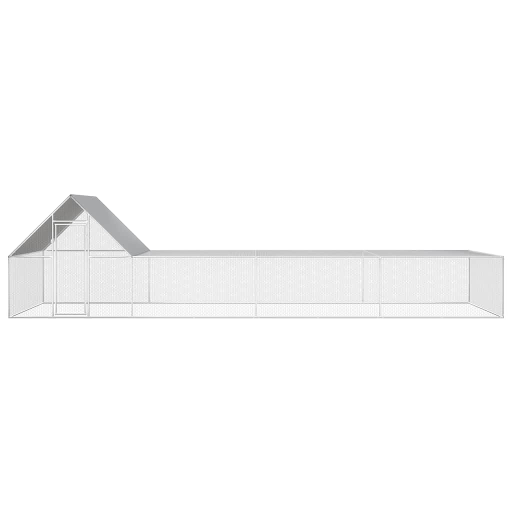 Klec pro kuřata 8 x 2 x 2 m pozinkovaná ocel