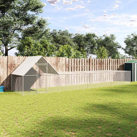 Klec pro kuřata 8 x 2 x 2 m pozinkovaná ocel