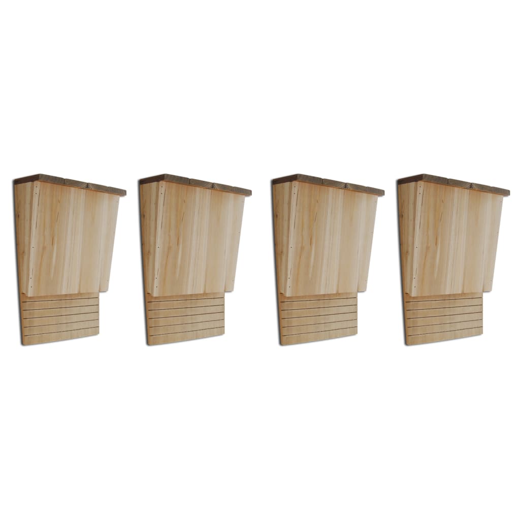 Budka pro netopýry 4 ks 22 x 12 x 34 cm dřevěná