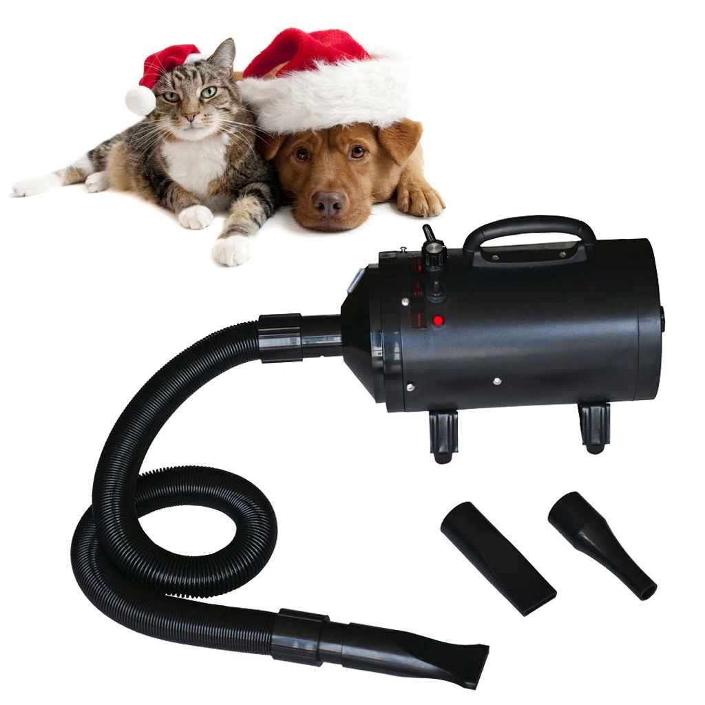 Vysoušeč srsti pro psy se 3 nástavci černý 2 400 W