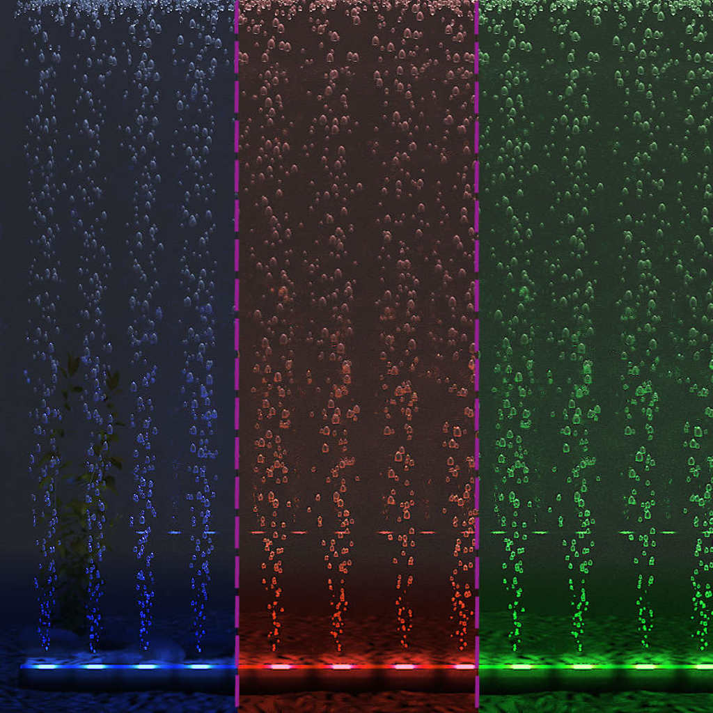 LED akvarijní lampa s bublinkami RGB 56,5 cm