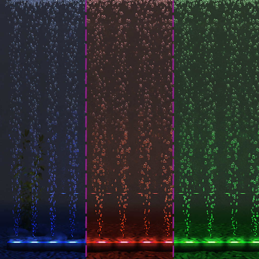 LED akvarijní lampa s bublinkami RGB 71 cm
