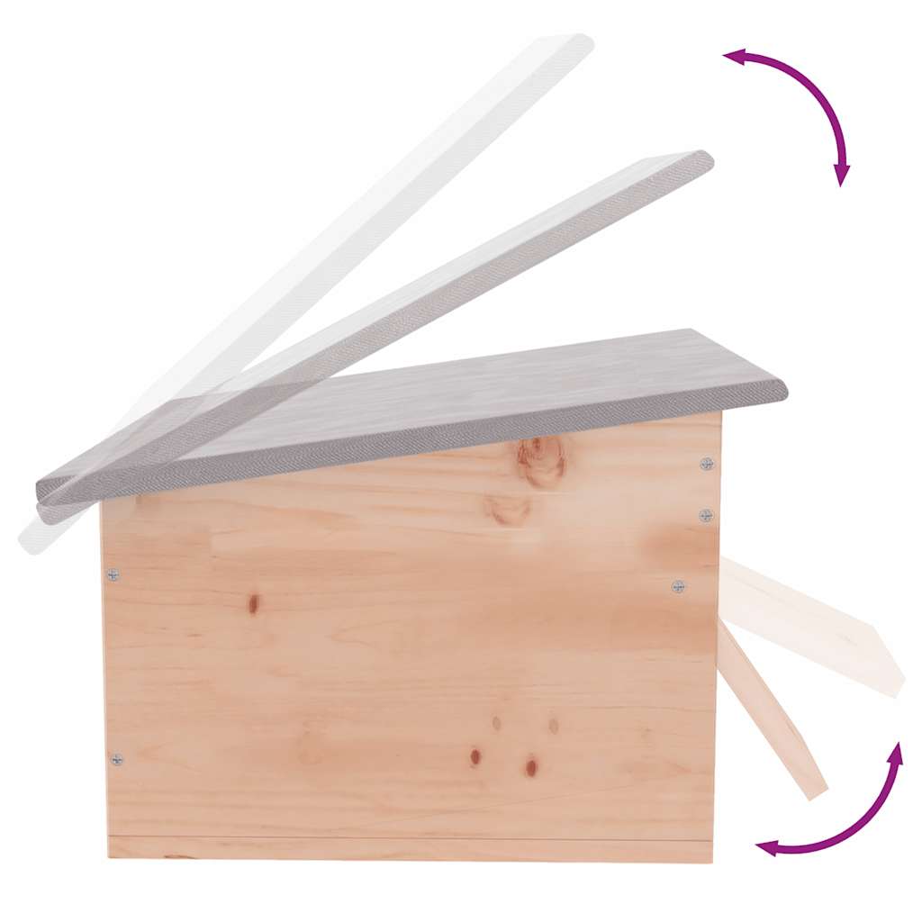 Domek pro ježka 45 x 33 x 22 cm dřevěný