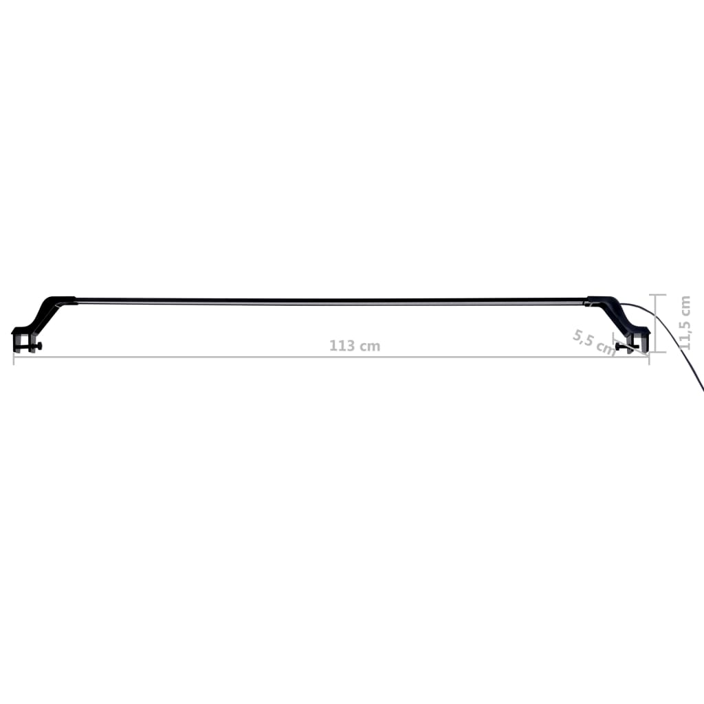 LED světlo do akvária se svorkami 155–130 cm modré a bílé
