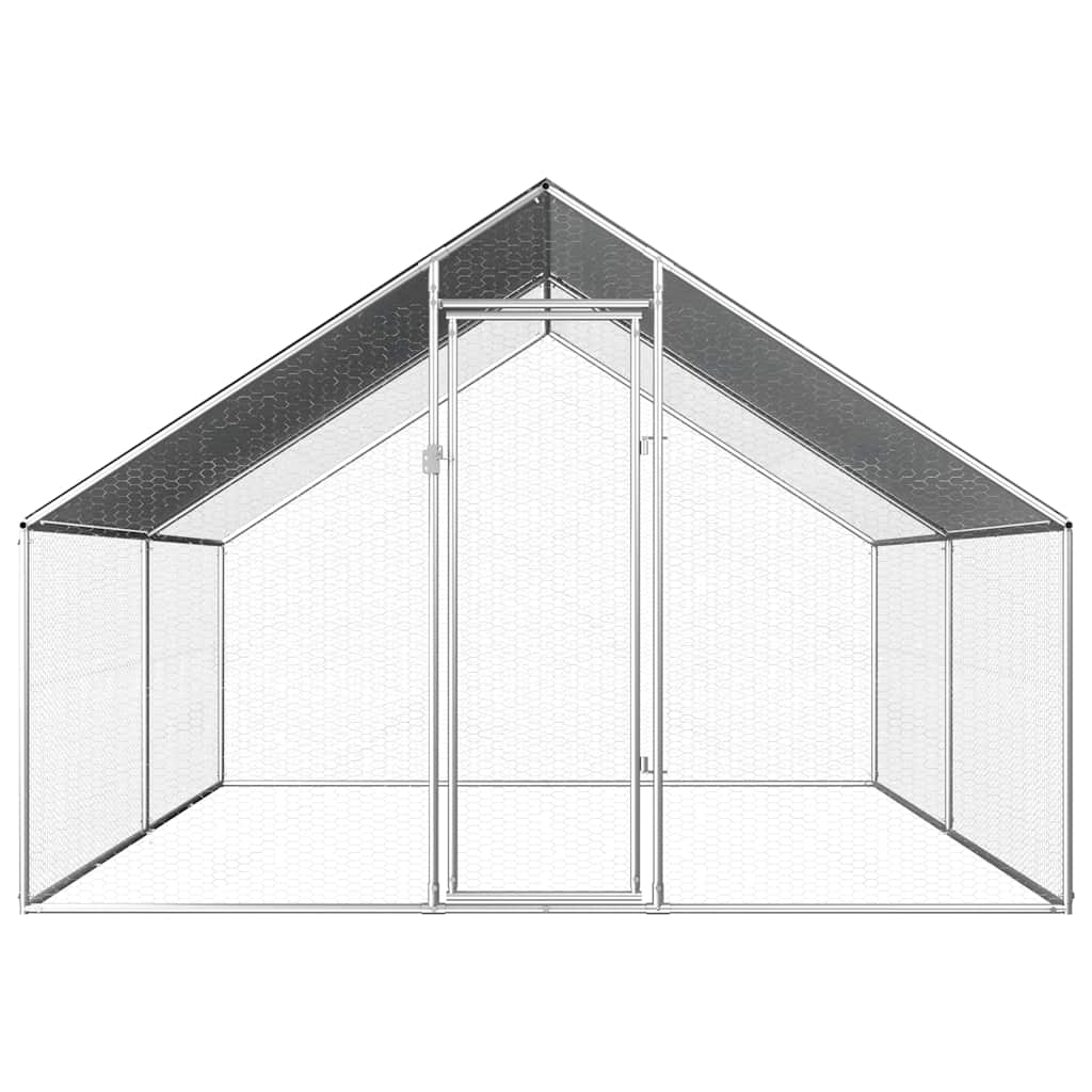Venkovní klec pro kuřata 2,75 x 4 x 1,92 m pozinkovaná ocel