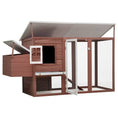 Načíst obrázek do prohlížeče galerie, Zahradní kurník pro slepice s 1 kukaní hnědý dřevo
