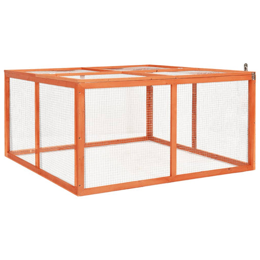 Králíkárna 124 x 120 x 60 cm masivní jedlové dřevo