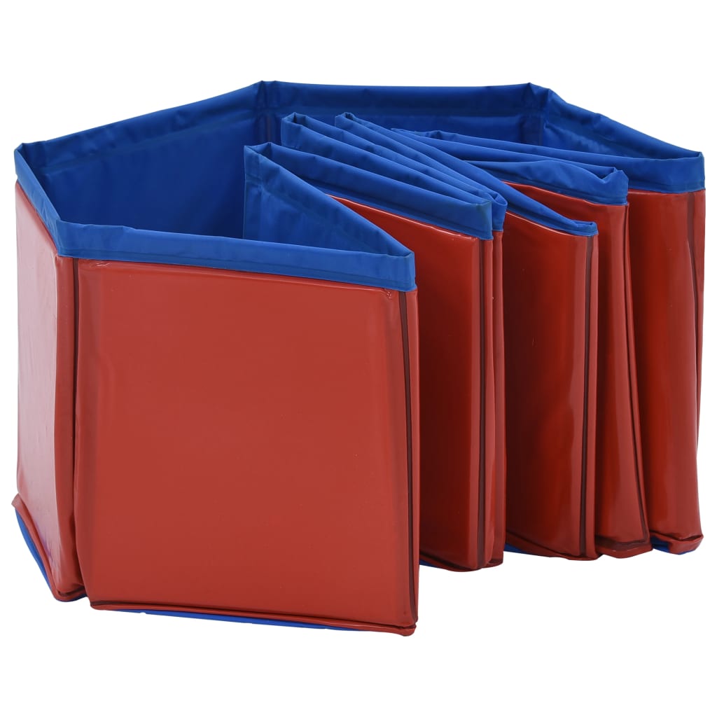 Skládací bazén pro psy červený 80 x 20 cm PVC