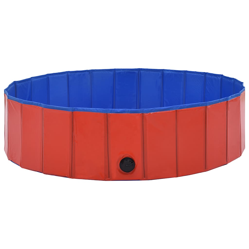 Skládací bazén pro psy červený 120 x 30 cm PVC
