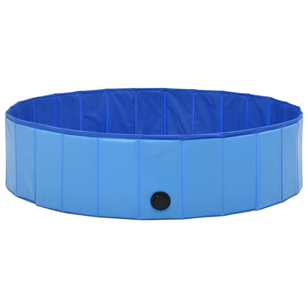 Skládací bazén pro psy modrý 120 x 30 cm PVC