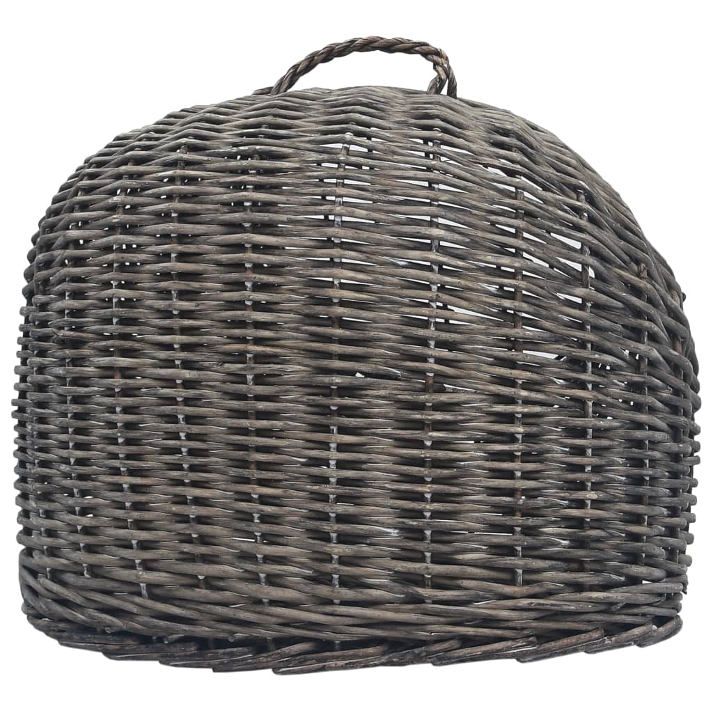 Přepravka pro kočku šedá 45 x 35 x 35 cm přírodní vrba