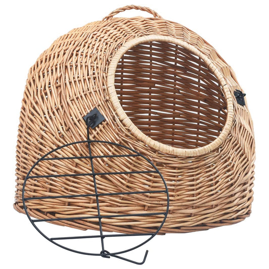 Přepravka pro kočku 60 x 45 x 45 cm přírodní vrba