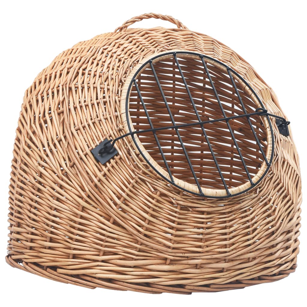 Přepravka pro kočku 60 x 45 x 45 cm přírodní vrba