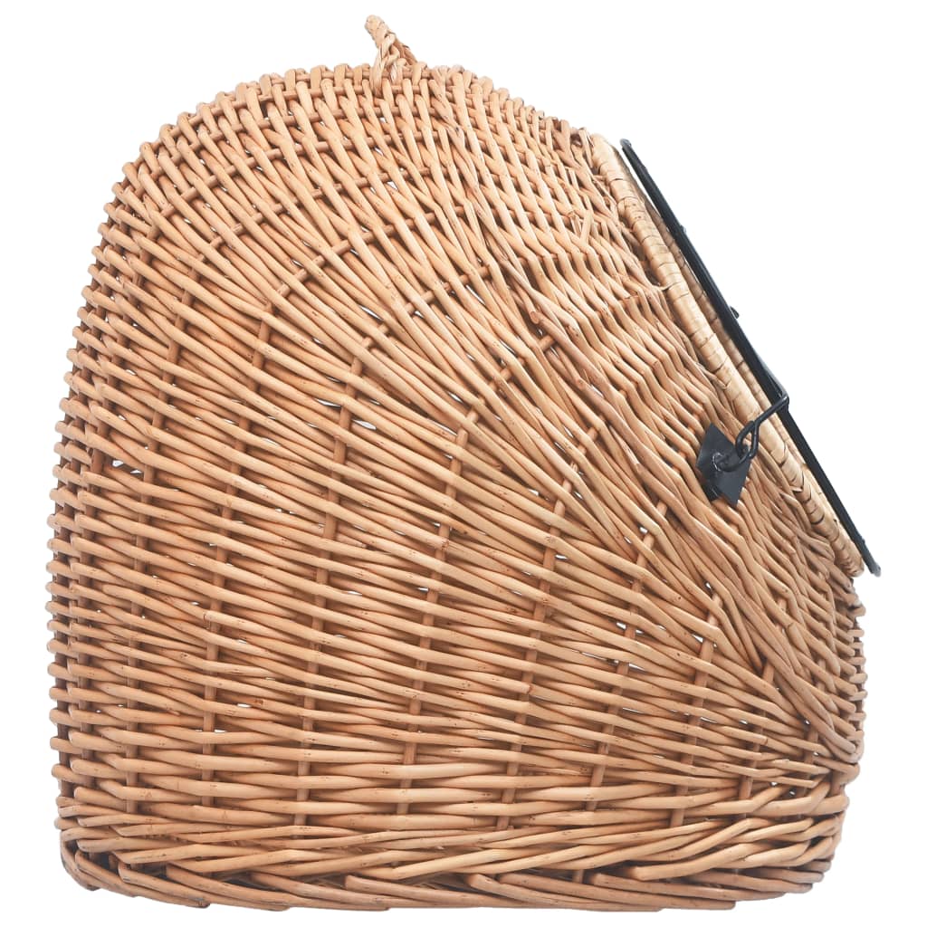 Přepravka pro kočku 60 x 45 x 45 cm přírodní vrba