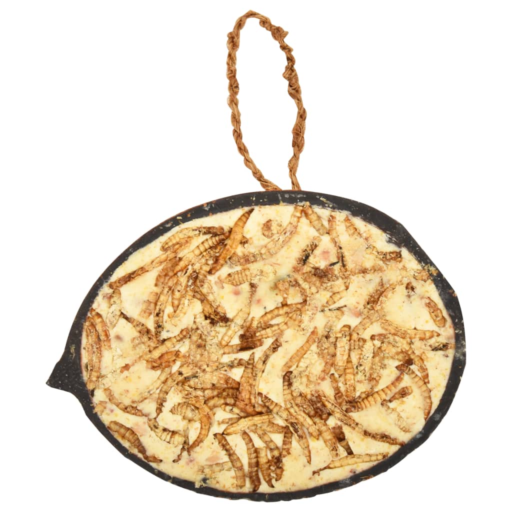 Kokosové půlky plněné krmivem pro ptáky 10 ks 290 g