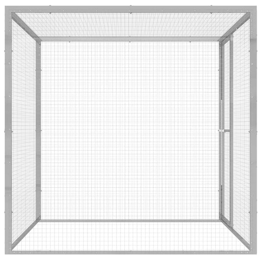 Klec pro kočky 1,5 x 1,5 x 1,5 m pozinkovaná ocel