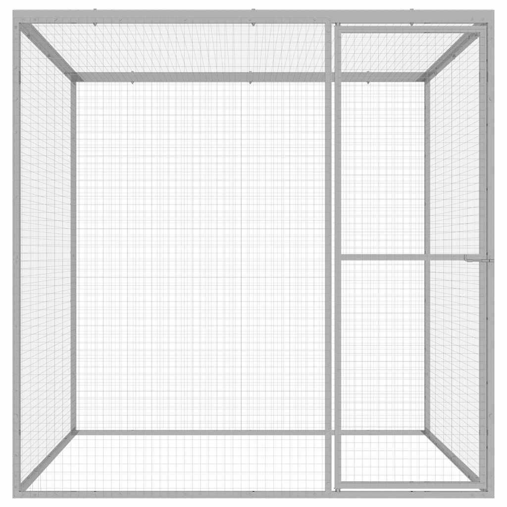 Klec pro kočky 1,5 x 1,5 x 1,5 m pozinkovaná ocel