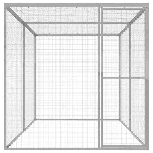 Klec pro kočky 3 x 1,5 x 1,5 m pozinkovaná ocel