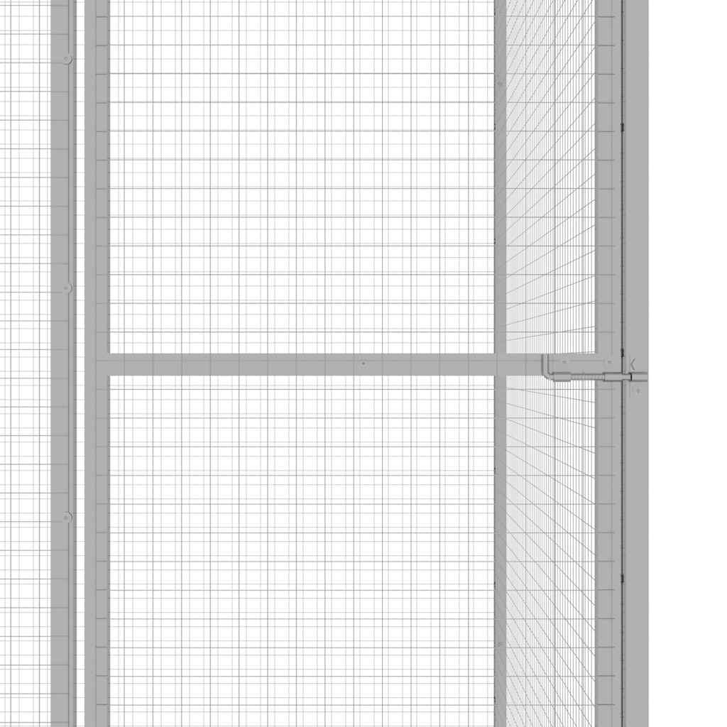 Klec pro kočky 4,5 x 1,5 x 1,5 m pozinkovaná ocel