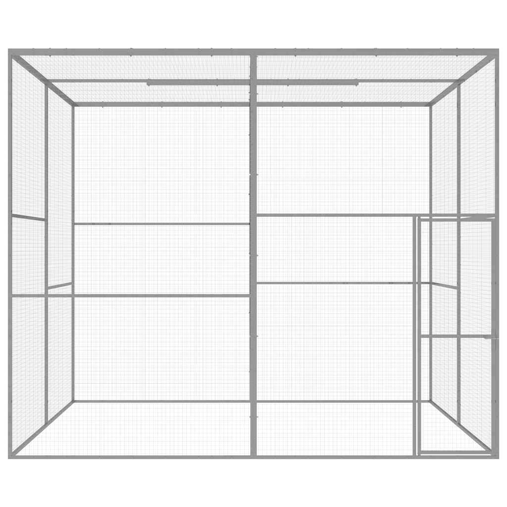 Klec pro kočky 3 x 3 x 2,5 m pozinkovaná ocel