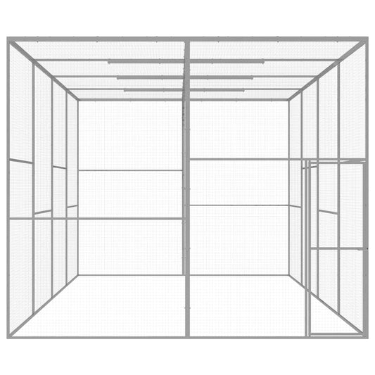 Klec pro kočky 6 x 3 x 2,5 m pozinkovaná ocel