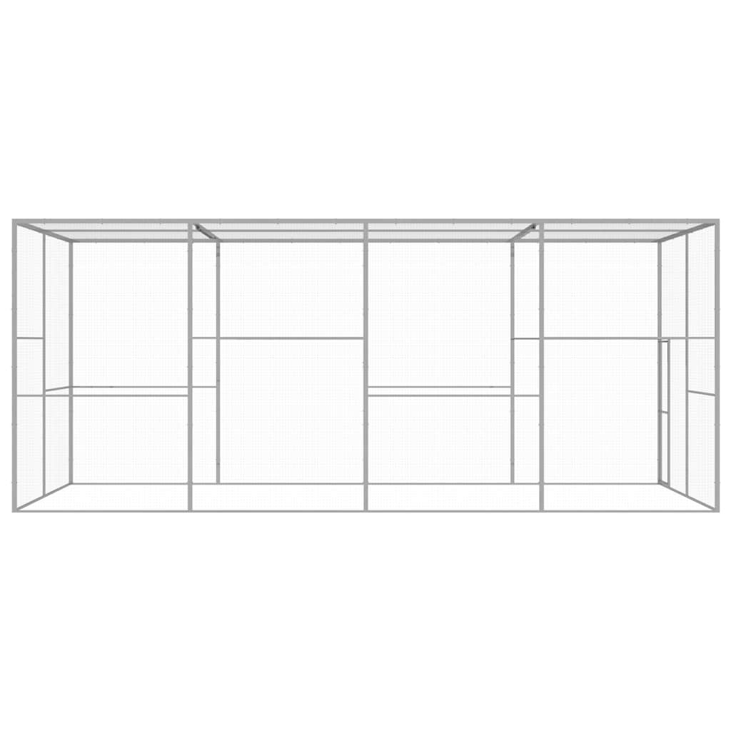 Klec pro kočky 6 x 3 x 2,5 m pozinkovaná ocel