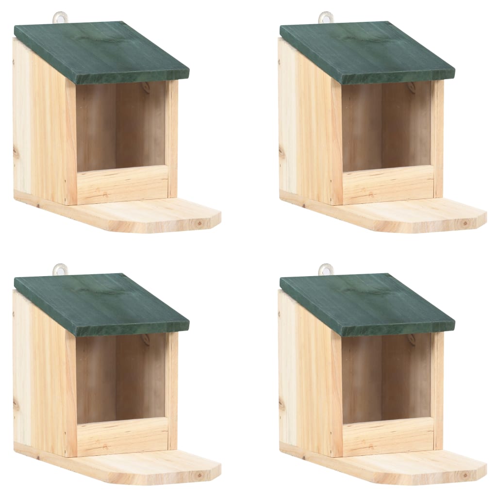 Domeček pro veverky 4 ks jedlové dřevo