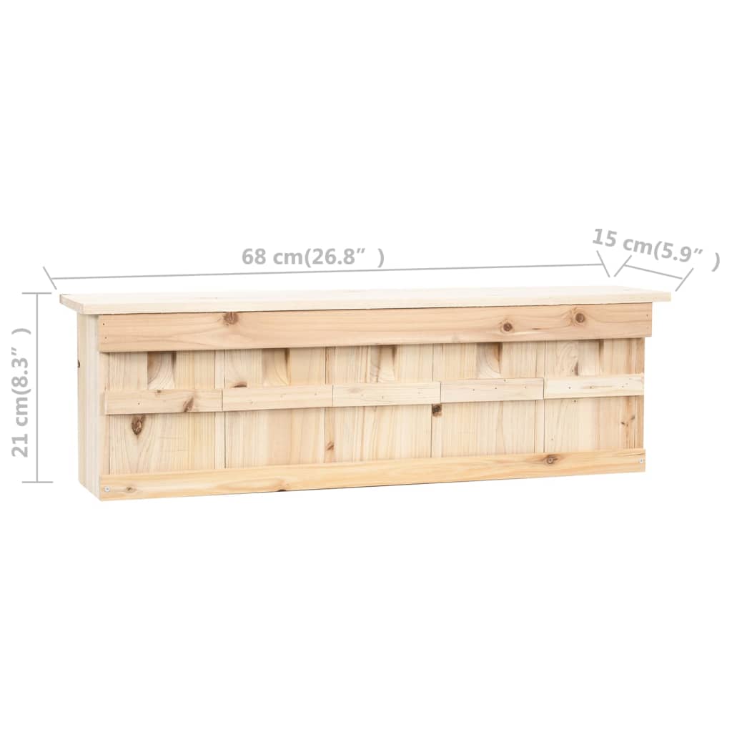 Ptačí budka pro vrabce 5 komůrek 68 x 15 x 21 cm jedlové dřevo