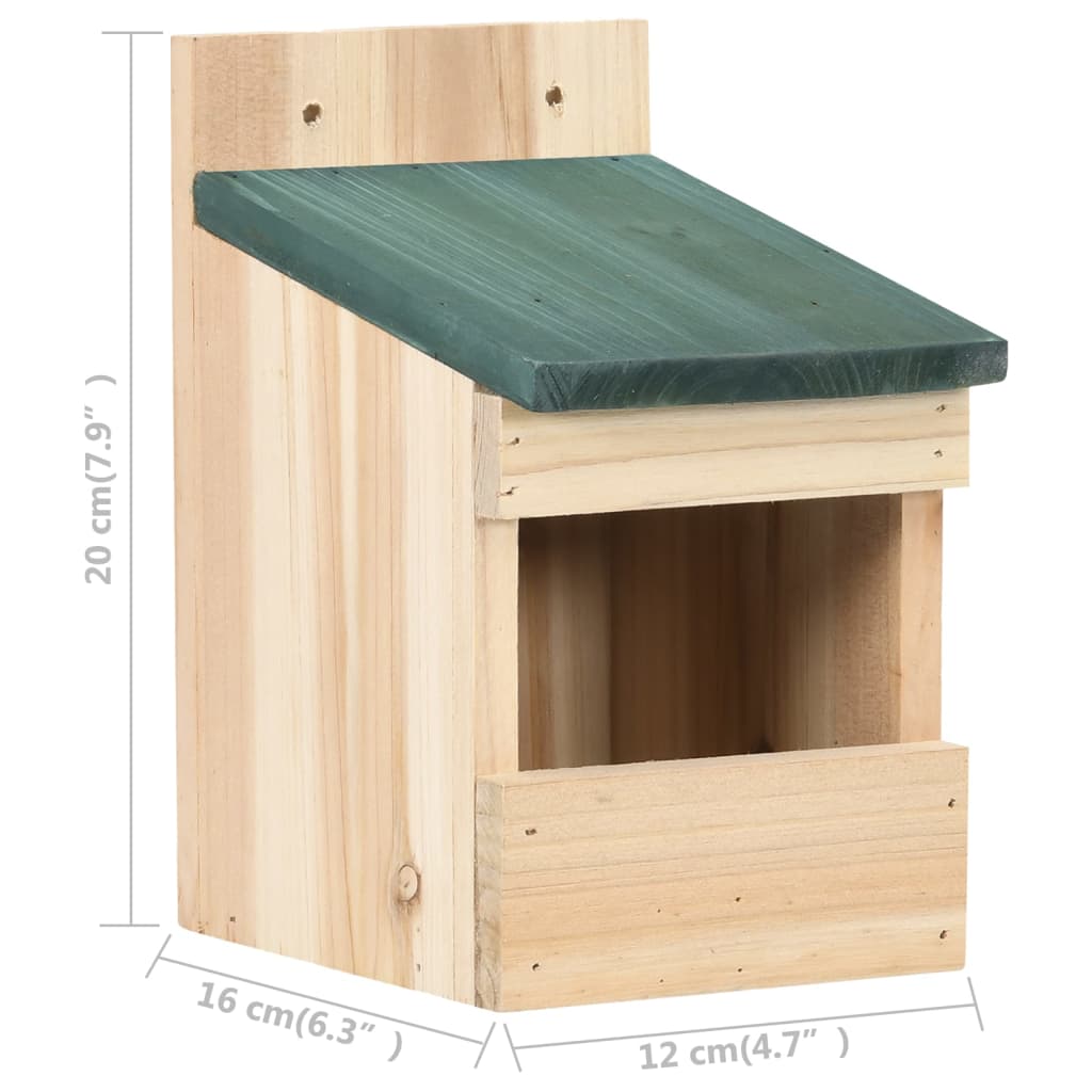 Ptačí budky 4 ks 12 x 16 x 20 cm jedlové dřevo