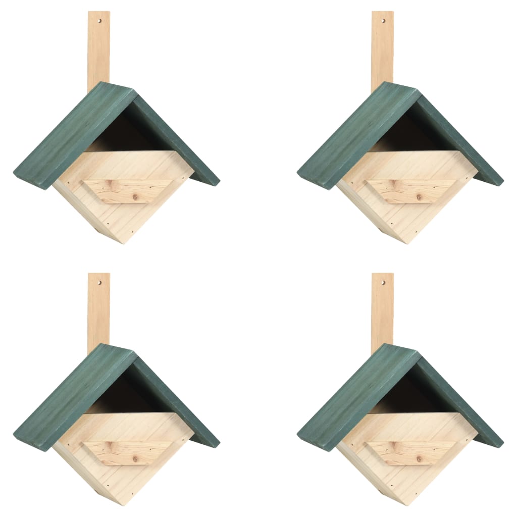 Ptačí budky 4 ks 24 x 16 x 30 cm jedlové dveře