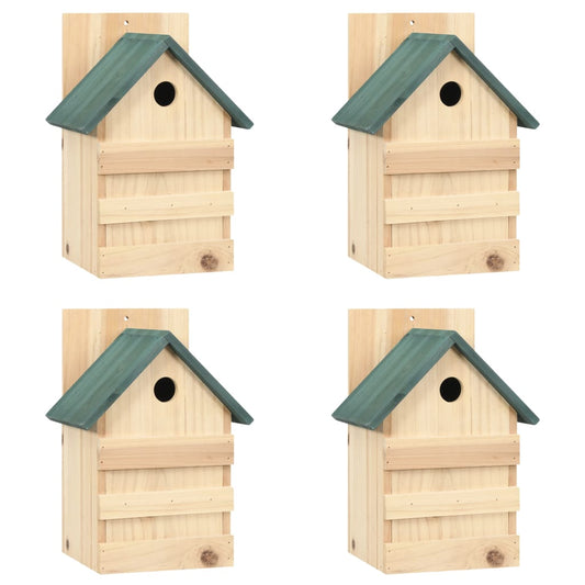 Ptačí budky 4 ks 23 x 19 x 33 cm jedlové dveře
