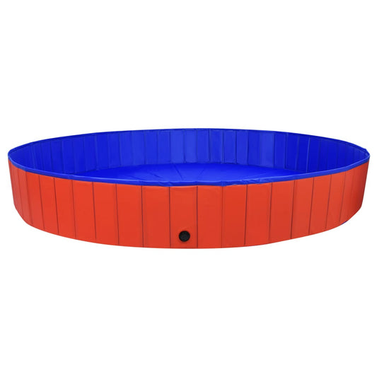 Skládací bazén pro psy červený 300 x 40 cm PVC
