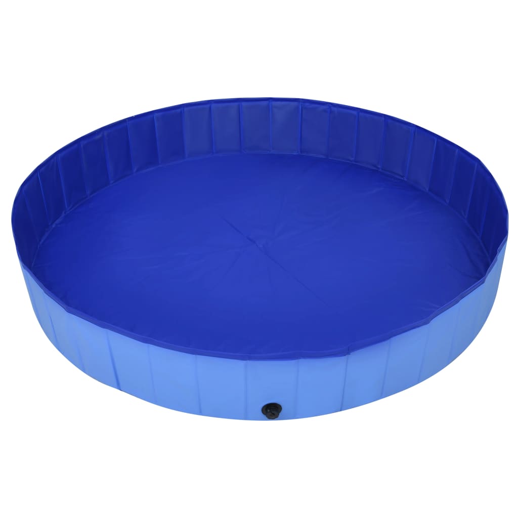 Skládací bazén pro psy modrý 200 x 30 cm PVC