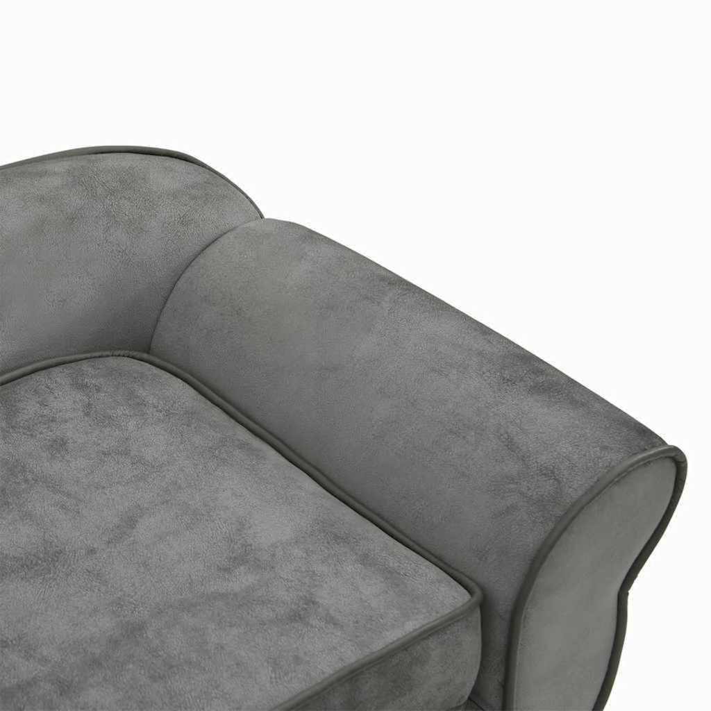 Pohovka pro psy tmavě šedá 72 x 45 x 30 cm plyš
