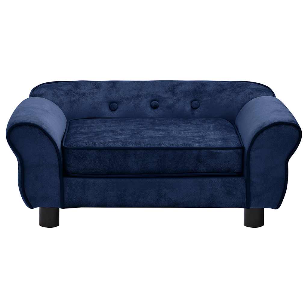 Pohovka pro psy modrá 72 x 45 x 30 cm plyš