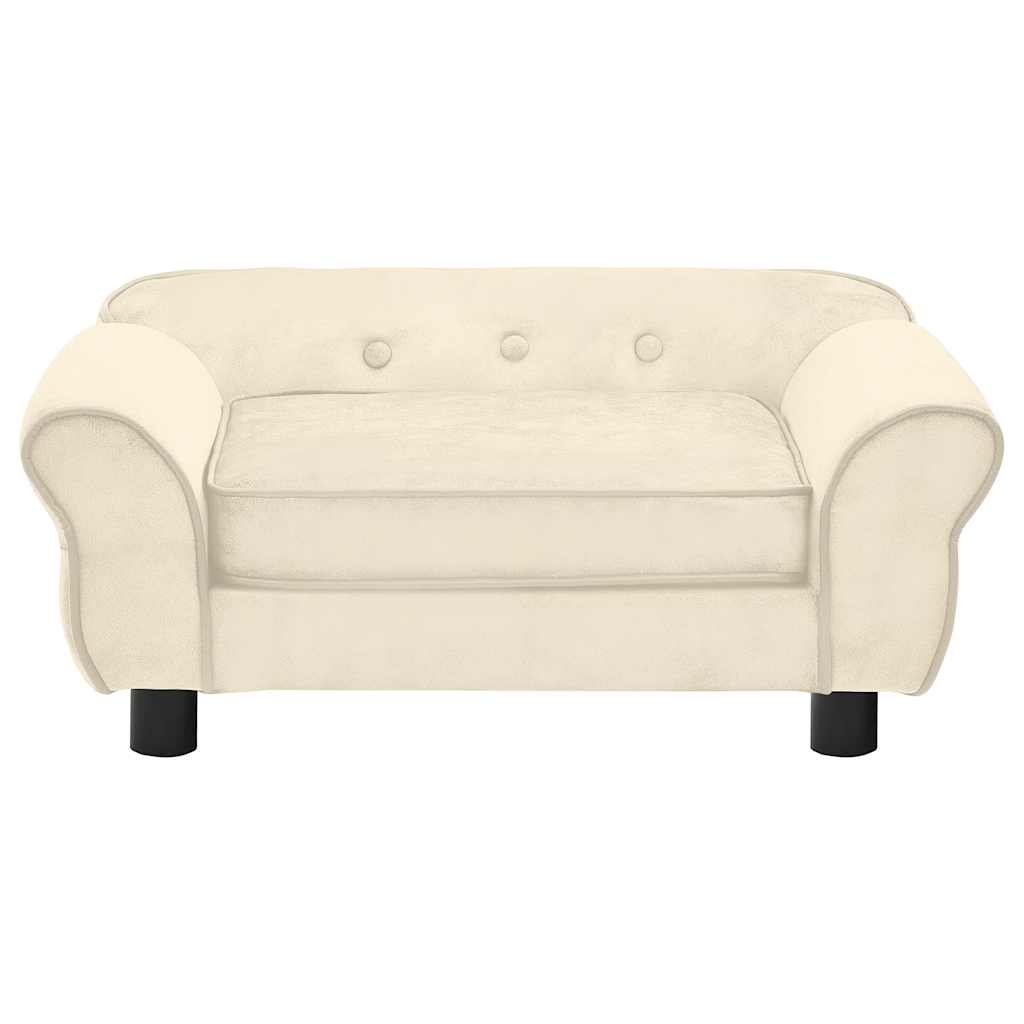 Pohovka pro psy krémová 72 x 45 x 30 cm plyš