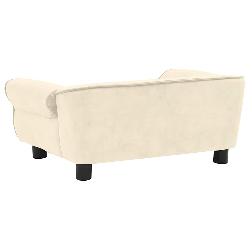 Pohovka pro psy krémová 72 x 45 x 30 cm plyš