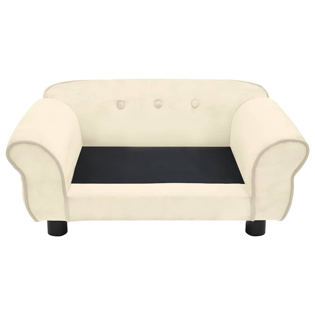 Pohovka pro psy krémová 72 x 45 x 30 cm plyš