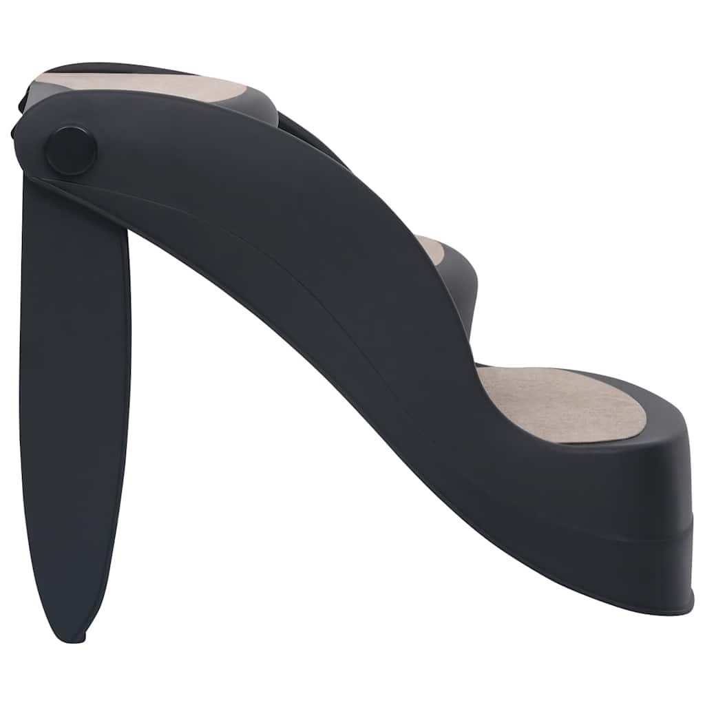 Skládací třístupňové psí schůdky černé